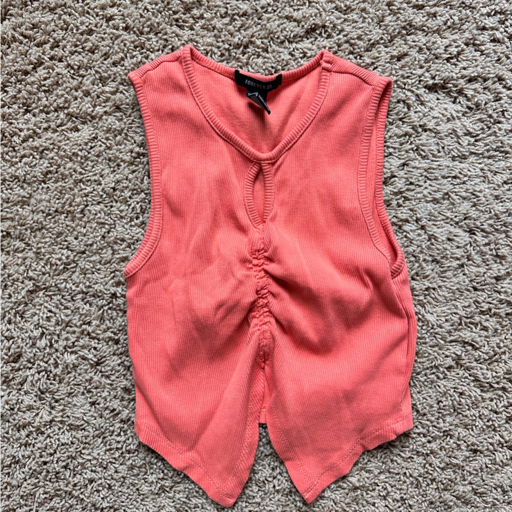 Coral tank top-slightly cropped